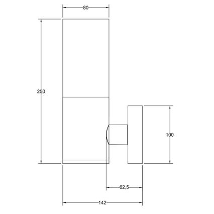 Maytoni O418WL-01B - Outdoor-Wandleuchte WILLIS 1xE27/60W/230V IP54 schwarz