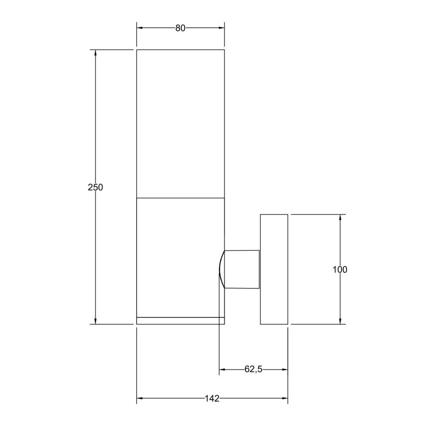 Maytoni O418WL-01GR - Outdoor-Wandleuchte WILLIS 1xE27/60W/230V IP54 anthrazit