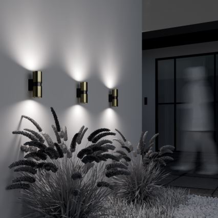 Maytoni O582WL-02BS - Outdoor-Wandleuchte BOWERY 2xGU10/50W/230V IP54 Messing