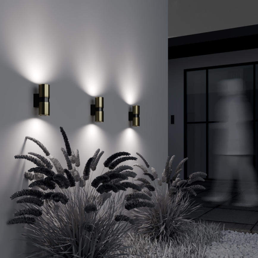 Maytoni O582WL-02BS - Outdoor-Wandleuchte BOWERY 2xGU10/50W/230V IP54 Messing