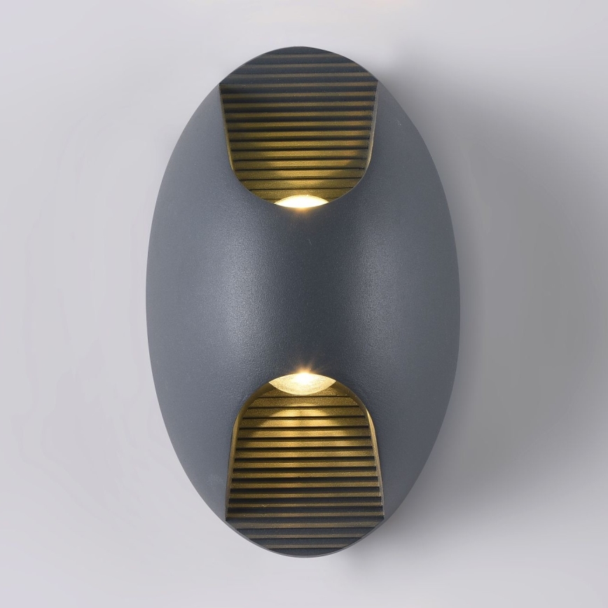 Maytoni O594WL-L6GR - LED-Wandleuchte für den Außenbereich TIMES SQUARE LED/6W/230V IP65 anthrazit