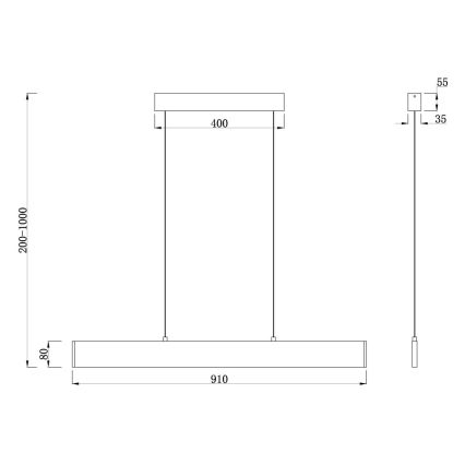 Maytoni P010PL-L23G3K - LED-Hängeleuchte STEP LED/23W/230V 3000K 91 cm golden