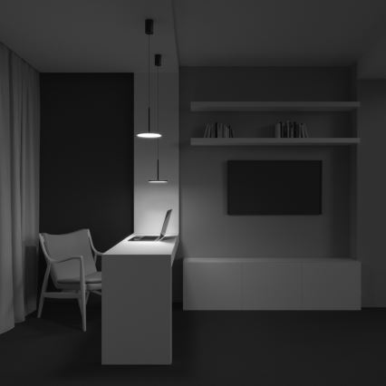 Maytoni P076PL-L12W3K-B - LED-Hängeleuchte PLATO LED/12W/230V 3000K schwarz