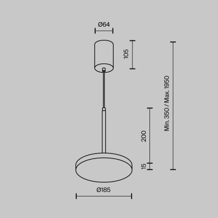 Maytoni P076PL-L12W3K-W - LED-Hängeleuchte PLATO LED/12W/230V 3000K weiß
