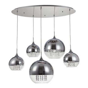 Maytoni P140-PL-170-5-N - Hängeleuchte FERMI 5xE27/60W/230V glänzendes Chrom