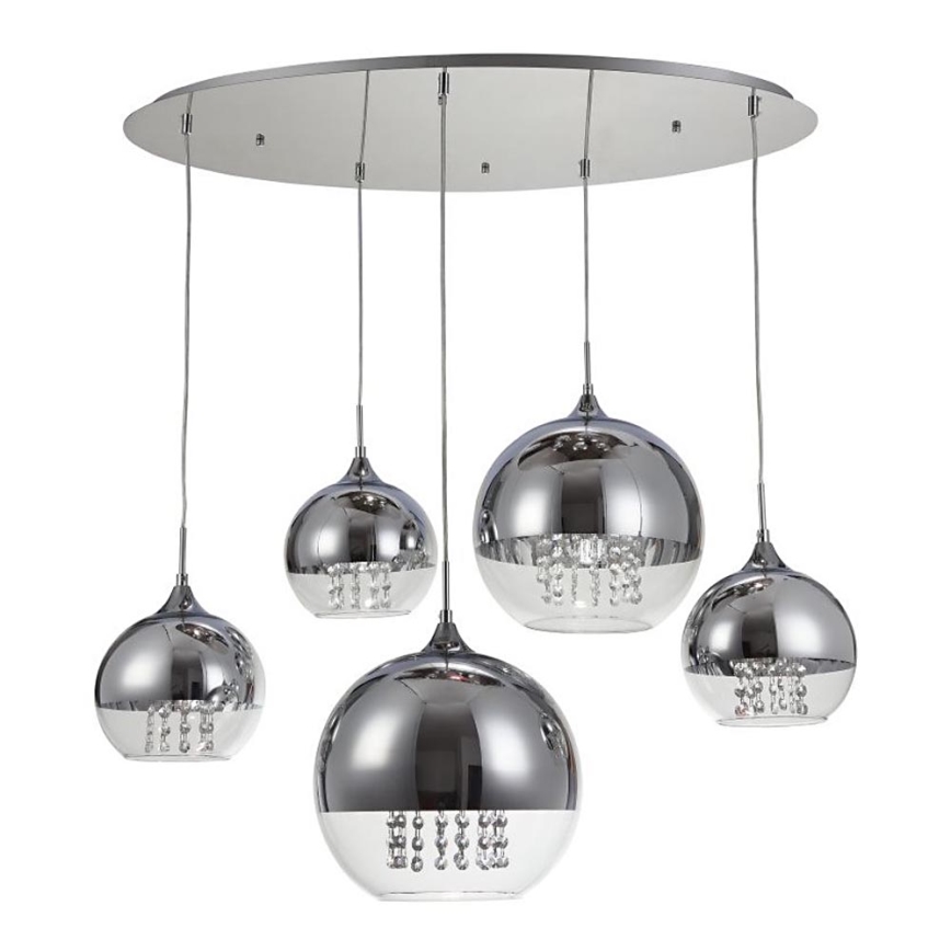 Maytoni P140-PL-170-5-N - Hängeleuchte FERMI 5xE27/60W/230V glänzendes Chrom