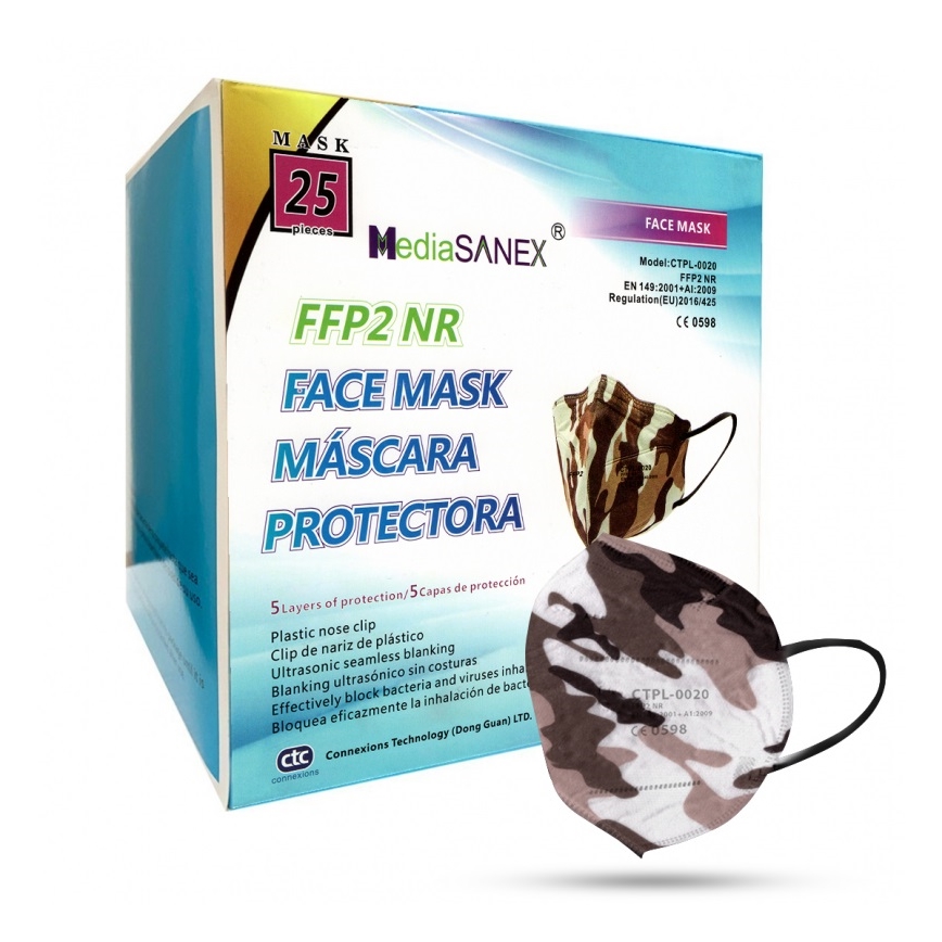 Media Sanex Atemschutzmaske FFP2 NR / KN95 camouflage 1St.
