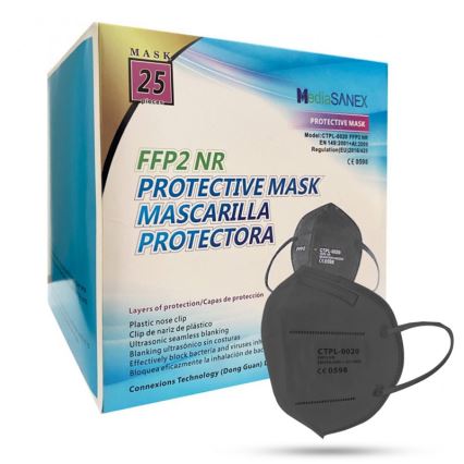 Media Sanex Atemschutzmaske FFP2 NR / KN95 Grau 50St.