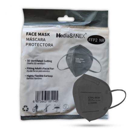 Media Sanex Atemschutzmaske FFP2 NR / KN95 Grau 50St.
