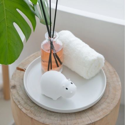 MegaLight - Aufladbare Kinder-Badewannenlampe mit Touch-Funktion (LED RGB) SWIMMY HIPPO LED/5V IP67