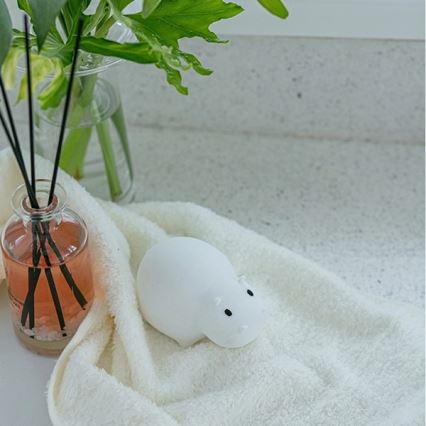 MegaLight - Aufladbare Kinder-Badewannenlampe mit Touch-Funktion (LED RGB) SWIMMY HIPPO LED/5V IP67