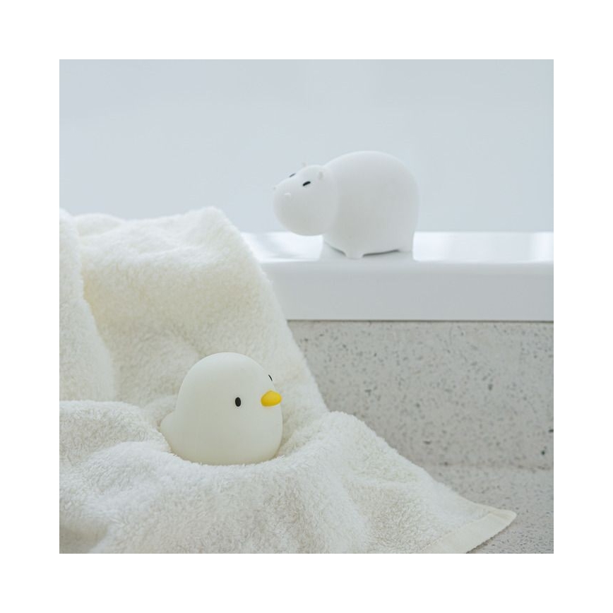 MegaLight - Aufladbare Kinder-Badewannenlampe mit Touch-Funktion (LED RGB) SWIMMY HIPPO LED/5V IP67