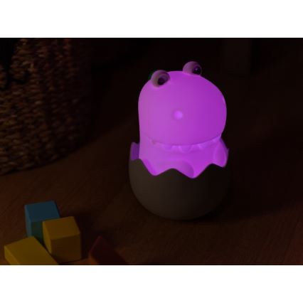 MegaLight - Dimmbare, aufladbare Kinder-Leuchte mit Touch-Funktion (LED RGB) DIGGY DINO LED/5V