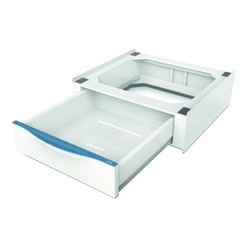 Meliconi 656112 - Zwischenbausatz für Waschmaschine und Trockner mit ausziehbarem Aufbewahrungsfach, 28 l, weiß