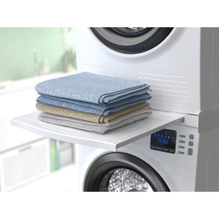 Meliconi 656113 - Unterschrank mit Auszug für Waschmaschine und Trockner, 70 cm, weiß