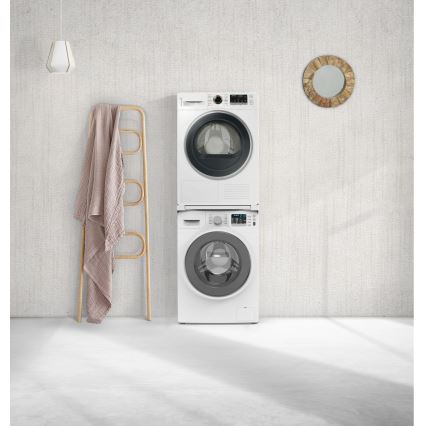 Meliconi 656113 - Unterschrank mit Auszug für Waschmaschine und Trockner, 70 cm, weiß