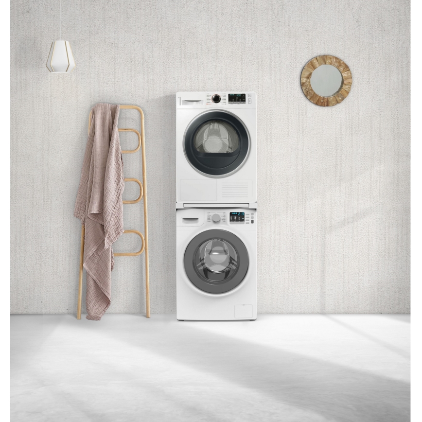 Meliconi 656113 - Unterschrank mit Auszug für Waschmaschine und Trockner, 70 cm, weiß