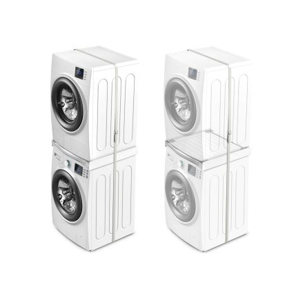 Meliconi 656113 - Unterschrank mit Auszug für Waschmaschine und Trockner, 70 cm, weiß