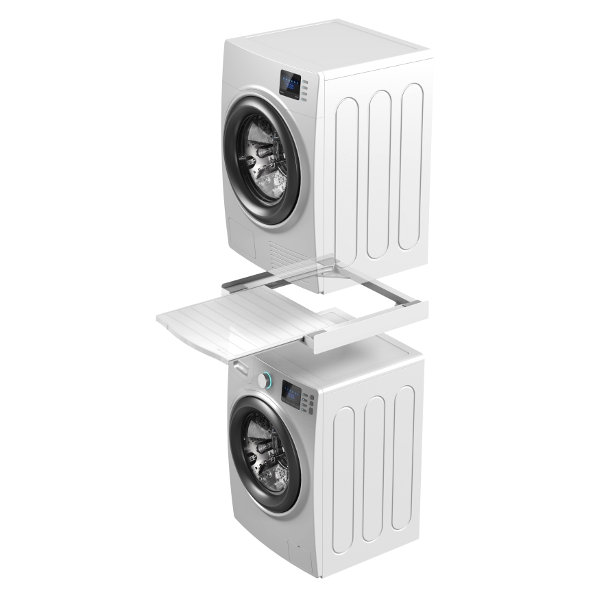 Meliconi 656113 - Unterschrank mit Auszug für Waschmaschine und Trockner, 70 cm, weiß