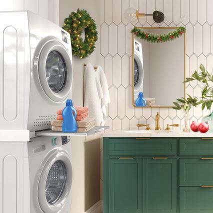 Meliconi 656114 - Zwischenstück für Waschmaschine und Trockner 70 cm weiß