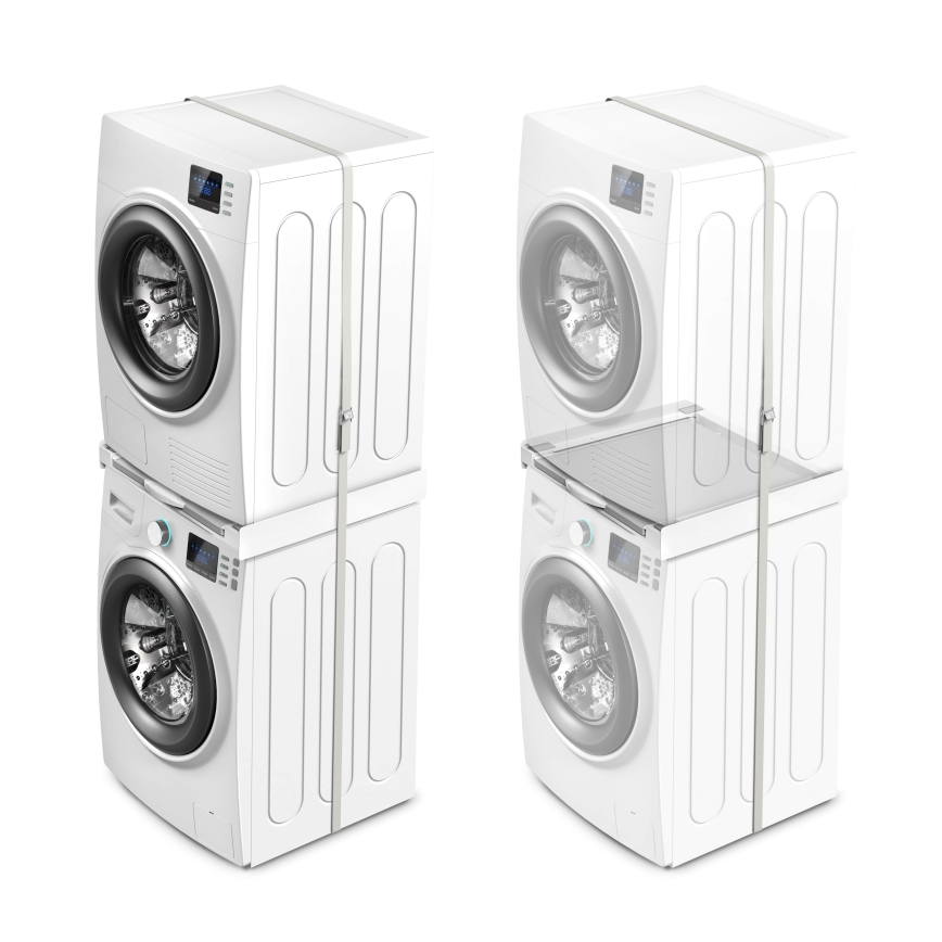 Meliconi 656114 - Zwischenstück für Waschmaschine und Trockner 70 cm weiß