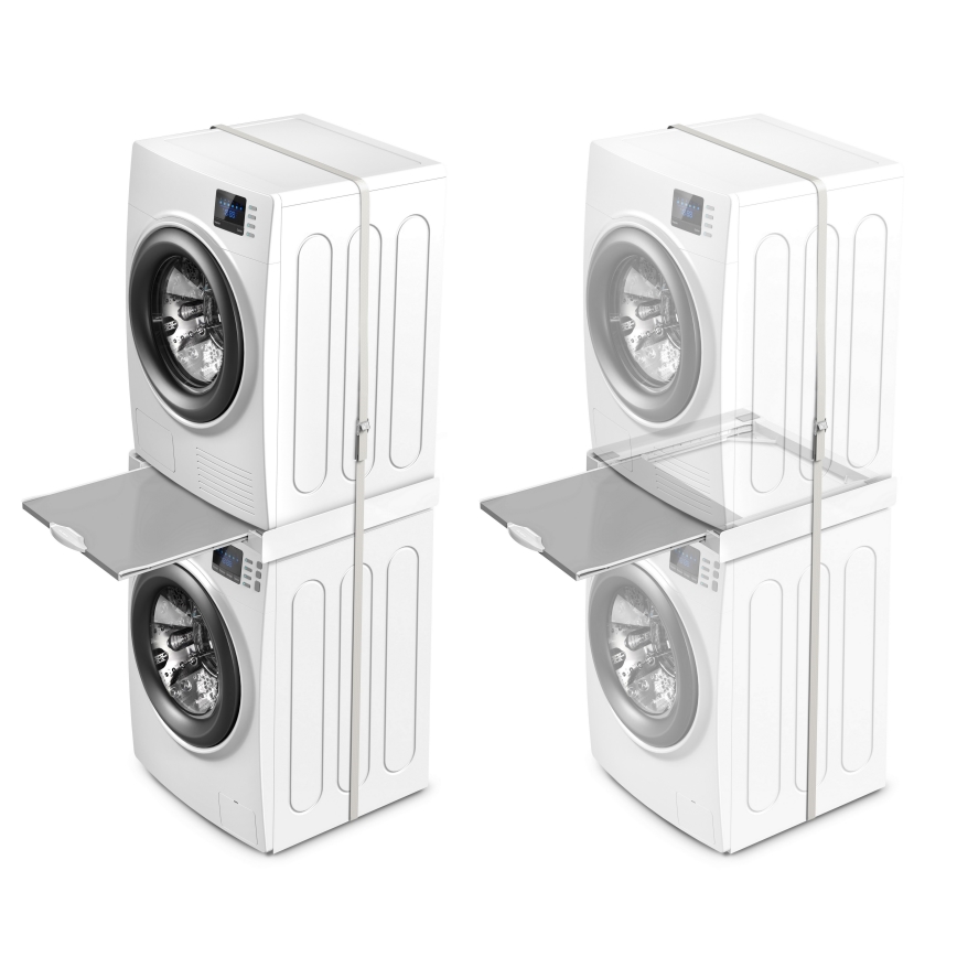 Meliconi 656114 - Zwischenstück für Waschmaschine und Trockner 70 cm weiß