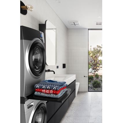 Meliconi 656136 - Zwischenstück mit Auszug für Waschmaschine und Trockner, 60 cm, schwarz