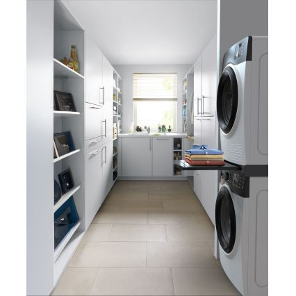 Meliconi 656136 - Zwischenstück mit Auszug für Waschmaschine und Trockner, 60 cm, schwarz