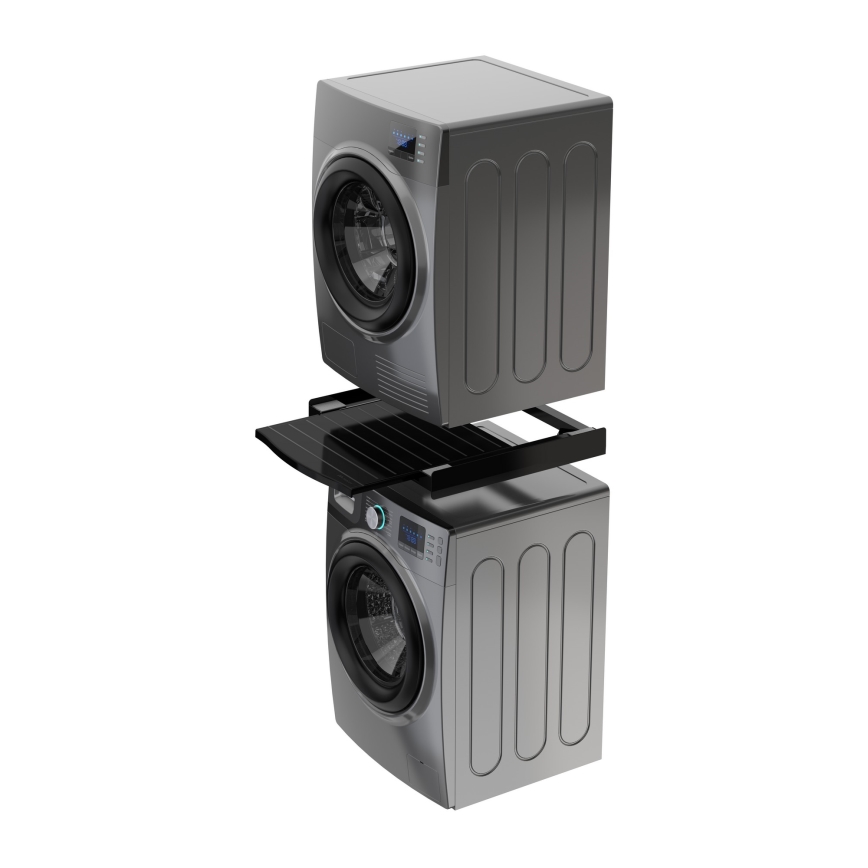 Meliconi 656136 - Zwischenstück mit Auszug für Waschmaschine und Trockner, 60 cm, schwarz