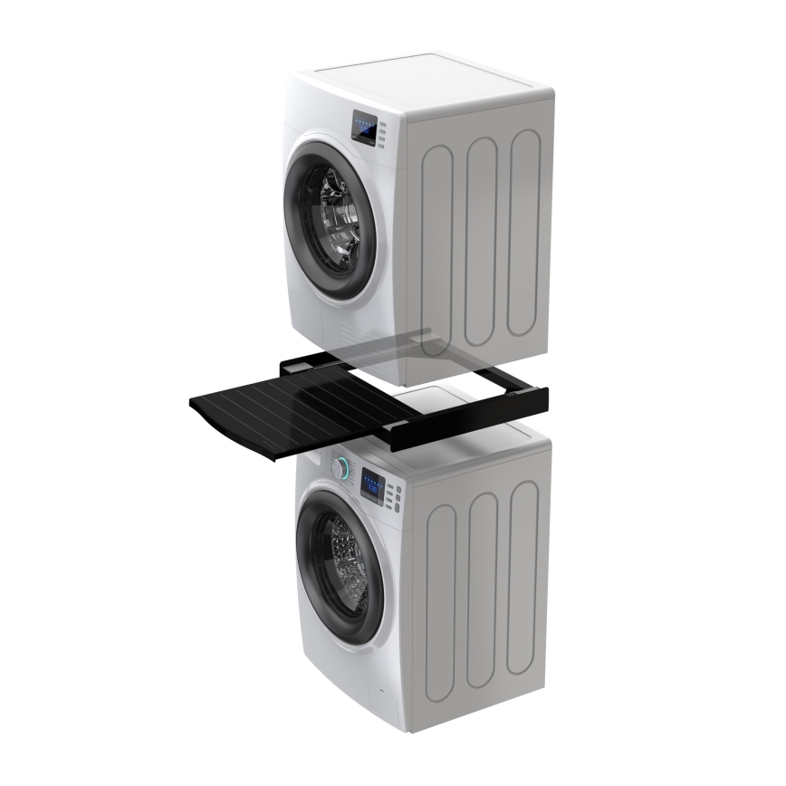 Meliconi 656136 - Zwischenstück mit Auszug für Waschmaschine und Trockner, 60 cm, schwarz