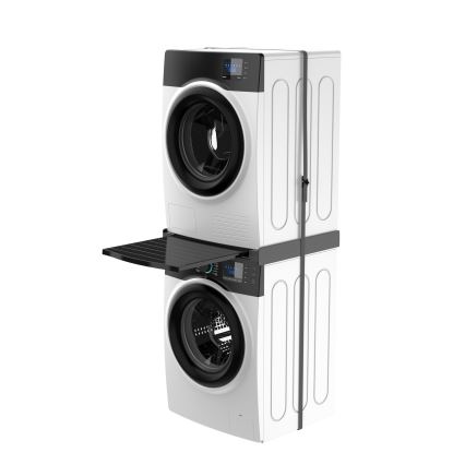 Meliconi 656136 - Zwischenstück mit Auszug für Waschmaschine und Trockner, 60 cm, schwarz