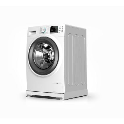 Meliconi 656146 - Antivibrationsunterlage für Waschmaschine mit ausziehbaren Rollen, 61 cm, weiß