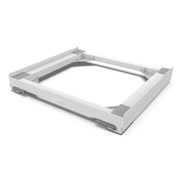 Meliconi 656146 - Antivibrationsunterlage für Waschmaschine mit ausziehbaren Rollen, 61 cm, weiß