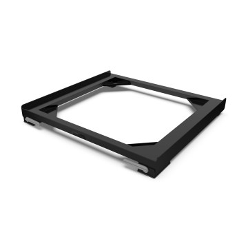 Meliconi 656168 - Antivibrationsmatte für Waschmaschine mit ausziehbaren Rollen, 47 cm, schwarz