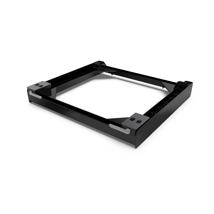Meliconi 656168 - Antivibrationsmatte für Waschmaschine mit ausziehbaren Rollen, 47 cm, schwarz