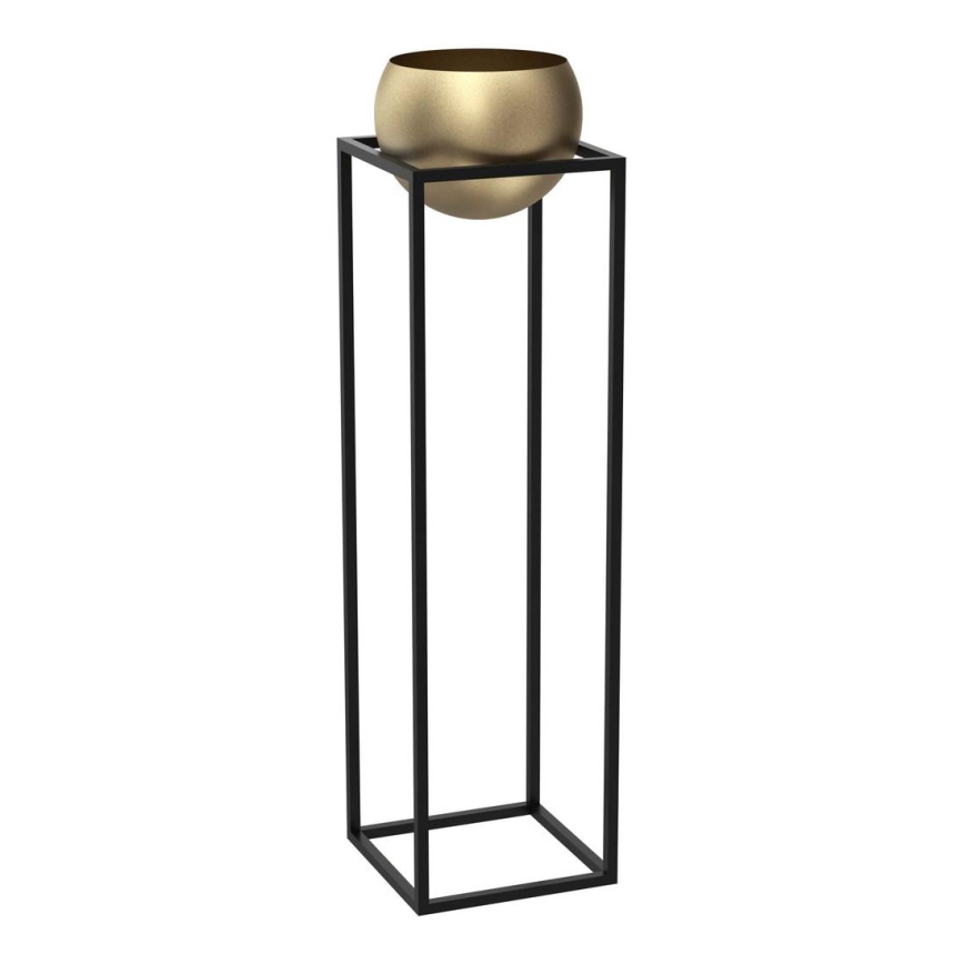 Metall-Blumentopf 111,3x29 cm schwarz/golden