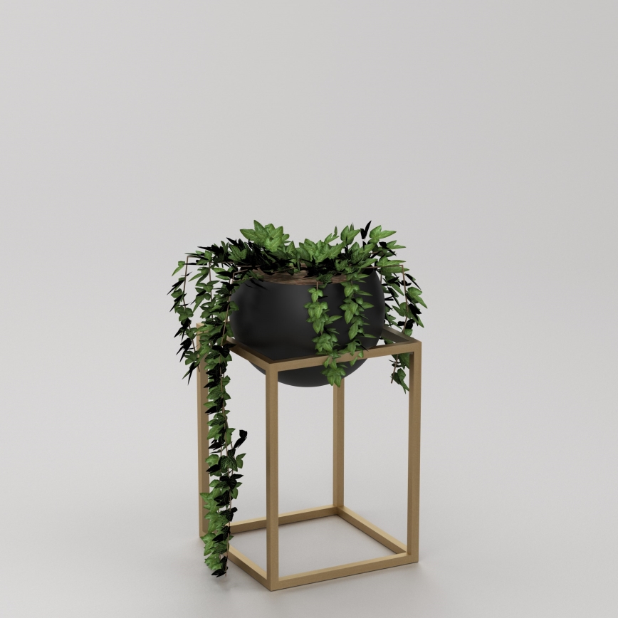Metall-Blumentopf 51,3x29 cm golden
