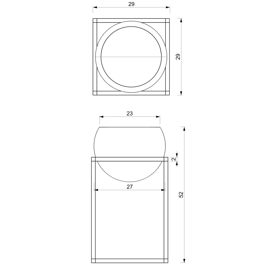 Metall-Blumentopf 51,3x29 cm schwarz