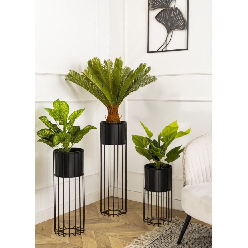 Metall-Blumentopf LOFT 42x20 cm schwarz
