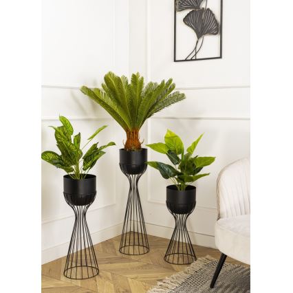 Metall-Blumentopf LOFT 46x20 cm schwarz