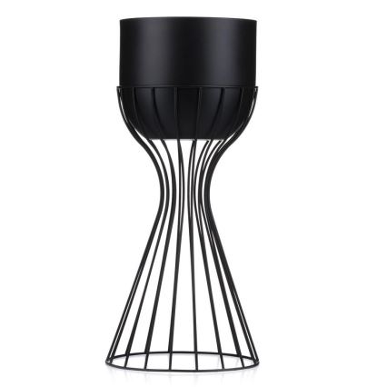 Metall-Blumentopf LOFT 46x20 cm schwarz