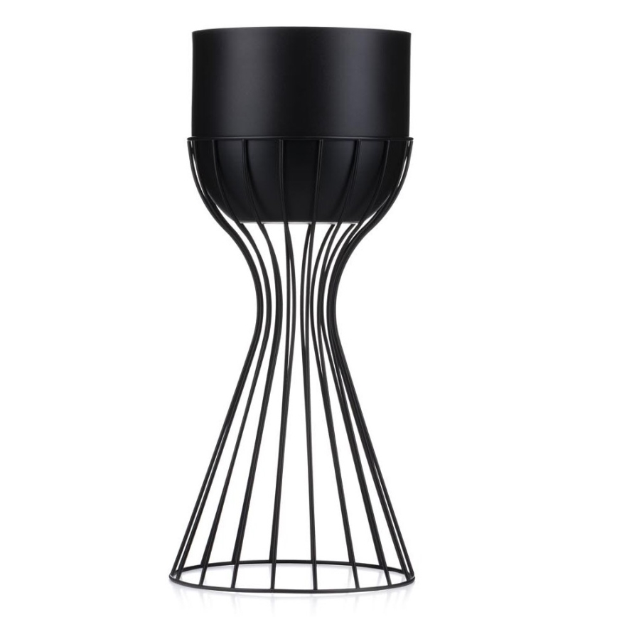 Metall-Blumentopf LOFT 46x20 cm schwarz