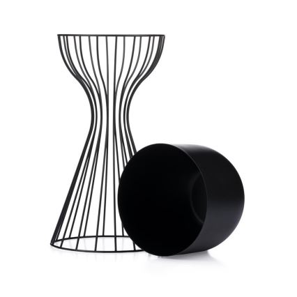Metall-Blumentopf LOFT 46x20 cm schwarz