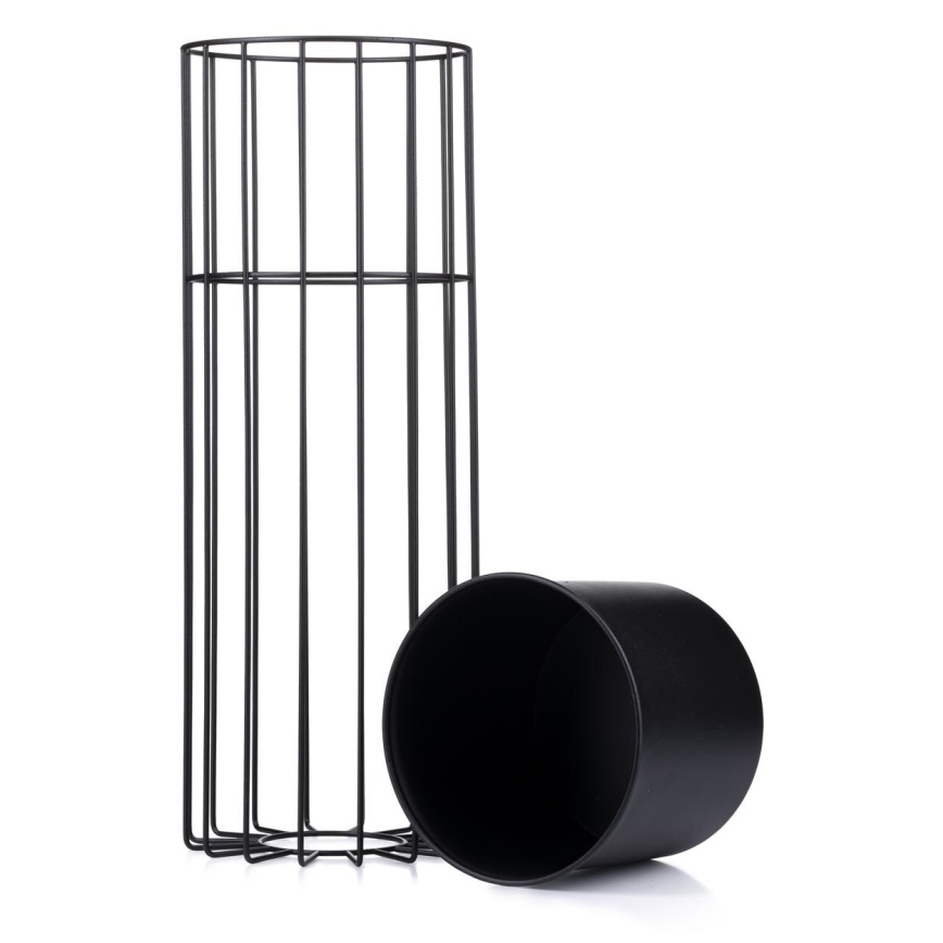 Metall-Blumentopf LOFT 55x20 cm schwarz