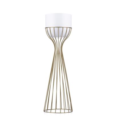 Metall-Blumentopf LOFT 68x20 cm golden/weiß