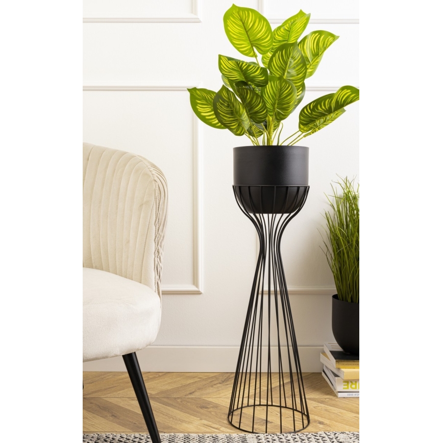 Metall-Blumentopf LOFT 68x20 cm schwarz