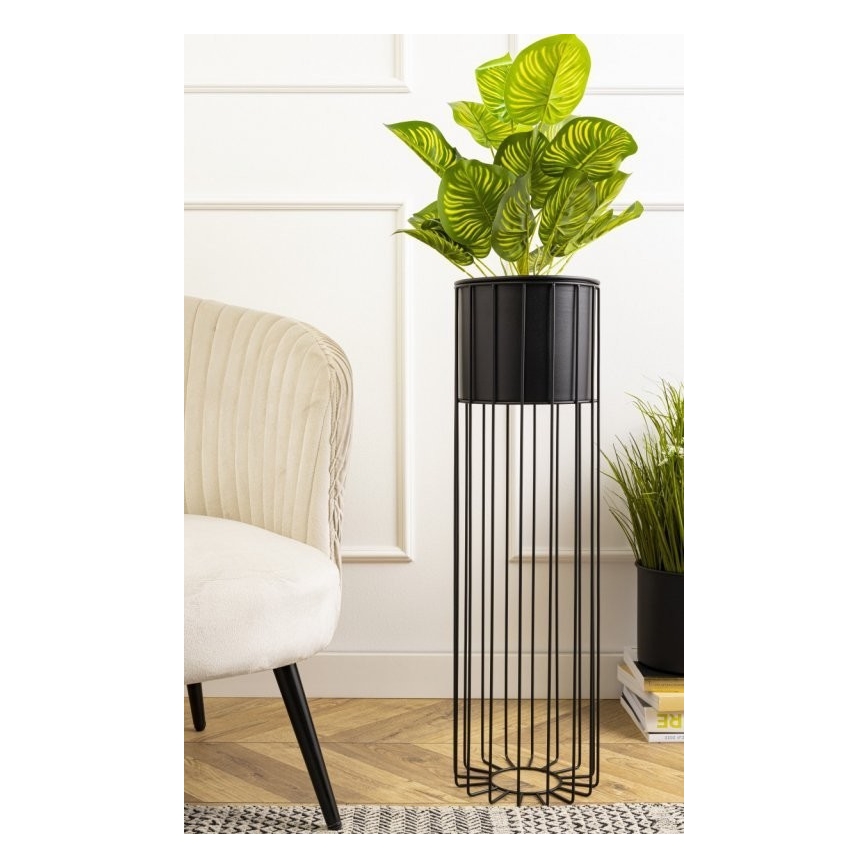 Metall-Blumentopf LOFT 70x20 cm schwarz