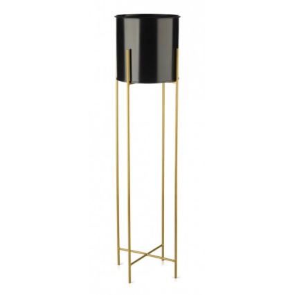 Metall-Blumentopf OSLO 95x17 cm schwarz/golden