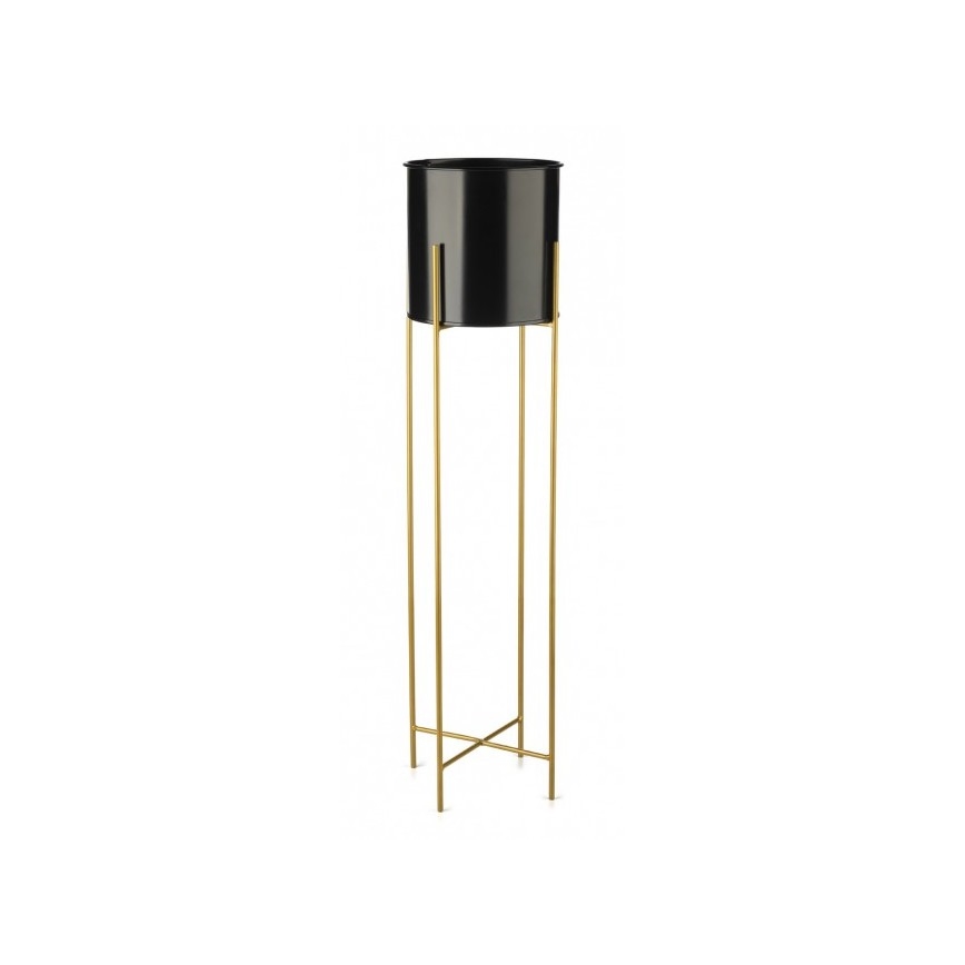 Metall-Blumentopf OSLO 95x17 cm schwarz/golden
