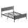 Metall-Doppelbett KAROM 120x200 cm, grau, max. Belastbarkeit 120 kg